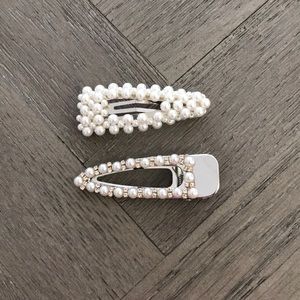 Pearl Hair Barrett/Clip Set